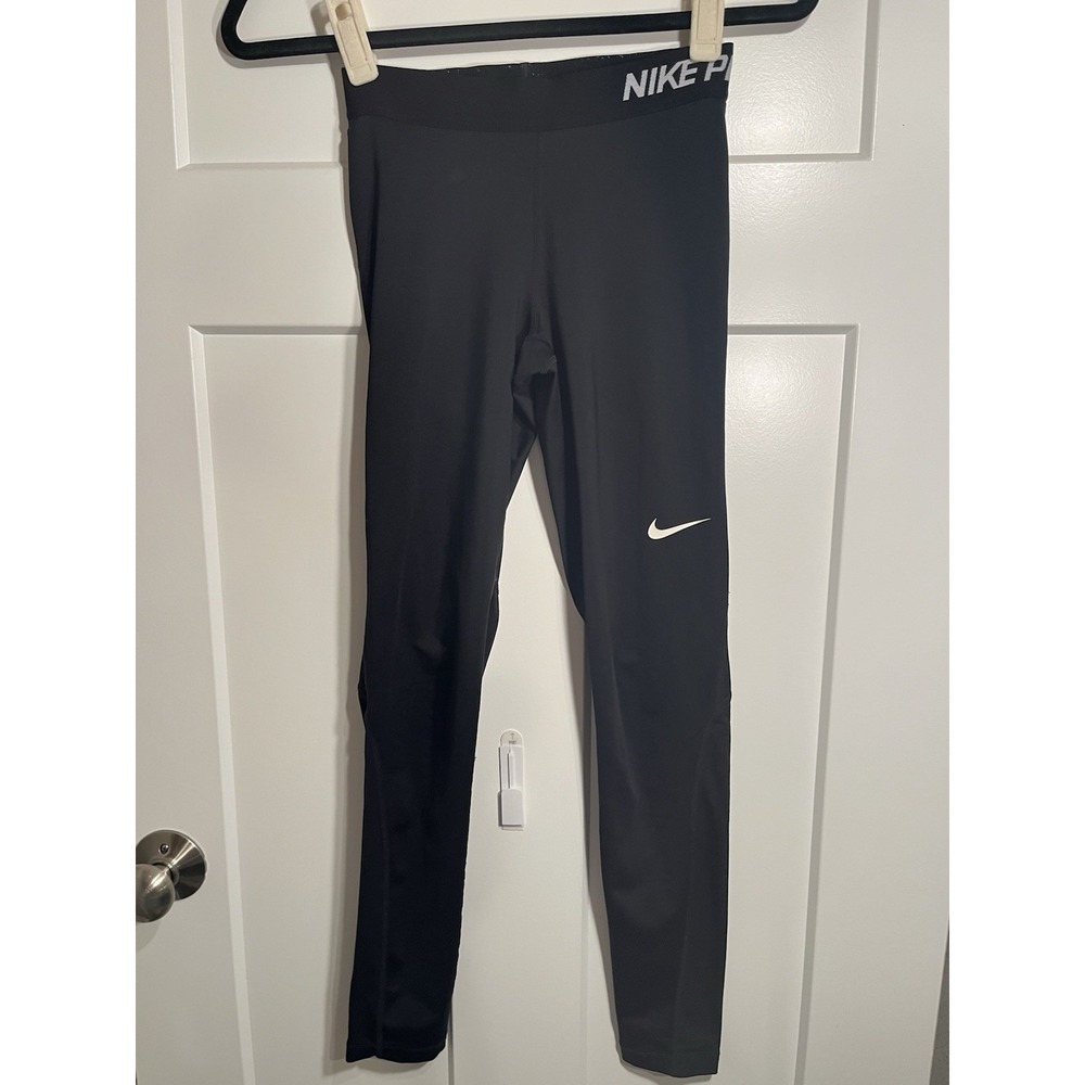 Nike Pro Dri-FIT Leggings Womens XS Black Compression Training Full Length